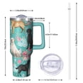 thumbnail image 2 of OBREWU Labrador Dogs with Flowers Tumbler with Handle and Lid,Labrador Dogs with Flowers 40oz Double Wall Vacuum Insulated Tumbler,Cups Gift for Women and Men, 2 of 7