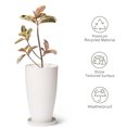 thumbnail image 5 of 21-inch Round Tall Planters, Vertical Stackable Plastic Resin Vases. Modern Décor for Indoor/Outdoor Spaces, Perfect for Porches and Patios – White., 5 of 7