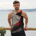 thumbnail image 6 of Salouo Dark Red Hooded Girl for Men's Tank Tops,Sleeveless Muscle Shirts for Men Quick Dry Workout Tank Top Gym Muscle Tee Fitness Bodybuilding Sleeveless T Shirt-Large, 6 of 7