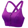 thumbnail image 1 of Sujetador deportivo con cremallera frontal ajustable, a prueba de golpes, sin aro, ropa interior para yoga, belleza cruzada, espalda para mujer, 1 of 6