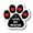Black- I love my resbue, variant on Magnet Me Up Who Rescued Who? Pawprint Magnet Decal, 5 Inch, Vinyl Automotive Magnet