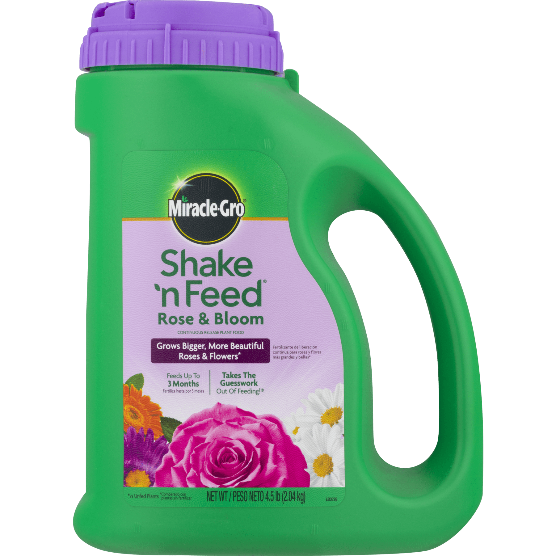 Miracle-Gro Shake 'n Feed Rose & Bloom Plant Food - Long-Lasting Granular Fertilizer for Flowering Plants, Feeds Up to 3 Months - 4.5 lbs.