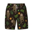 thumbnail image 4 of Lsque Mens Swim Trunks Sloth Doing Yoga Pattern - Bathing Suit Compression Liner - Beach Swim Shorts Swimwear - (S-3XL) - Stretch Quick Dry -Large, 4 of 9