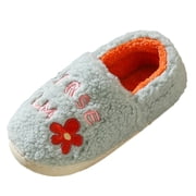 NOKIO Women House Slippers Cute F oral Plush Slipper Cozy Indoor Outdoor Slides Warm Furry Bedroom Shoes Comfortable Closed Back Slide Lightweight S ip-On Home Footwear