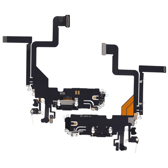 Replacement Charging Port Flex Cable Compatible For iPhone 14 Pro (Aftermarket Plus) (Space Black)