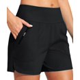thumbnail image 1 of Shorts de baño Heathyoga de cintura alta de 5" de secado rápido, 1 of 5