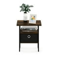 thumbnail image 3 of Furinno Andrey End Table Nightstand with Bin Drawer, Amber Pine/Brown, 3 of 6