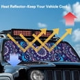 thumbnail image 4 of Yuyamidu Purple Boho Flowers Windshield Sun Shade Compatible with Jeep Wrangler TJ JK JL & Gladiator JT Heat Shield Sun Visor Cover ,1Pcs, 4 of 7