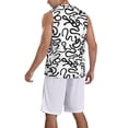 thumbnail image 2 of Pofeuu Hand Drawn Snake Print Basketball Jersey, Shirts for Men Youth Basketball Jersey Crew Neck-Small, 2 of 6