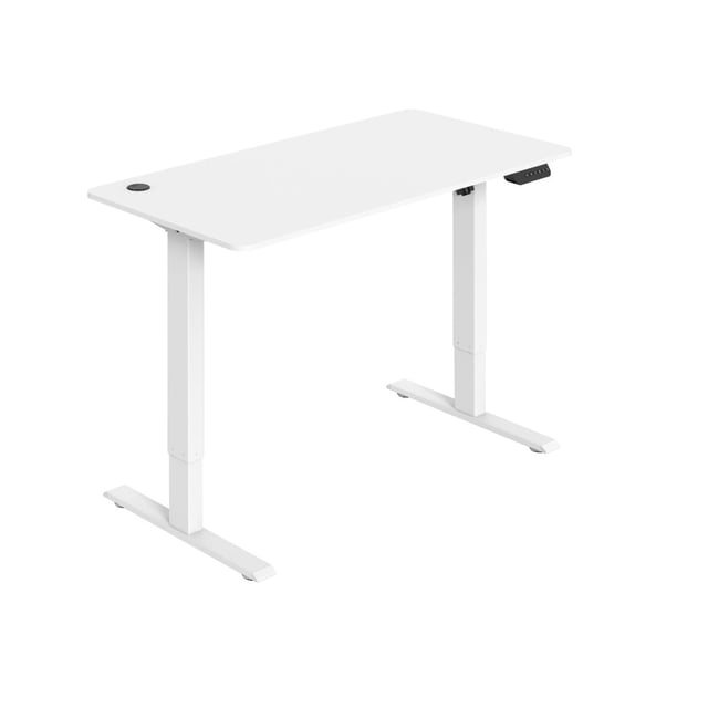 Boost Industries FS-OD47Mii Cadre de Bureau Autoportant Motorisé (Électrique) à Hauteur Réglable avec Dessus de 47 Pouces (Blanc)