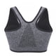 thumbnail image 4 of Sujetador deportivo con cierre frontal fruncido y cremallera para mujer, sujetador de entrenamiento de malla de alto impacto con espalda nadadora y almohadillas extraíbles, 4 of 6
