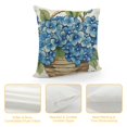 thumbnail image 4 of Shangniulu Flower Decorative Throw Pillow Covers , Spring Summer Floral Our Life Porch Home Decor, Enjoy The Little Things Farmhouse Outdoor Sofa Couch Cushion Case White, 4 of 5