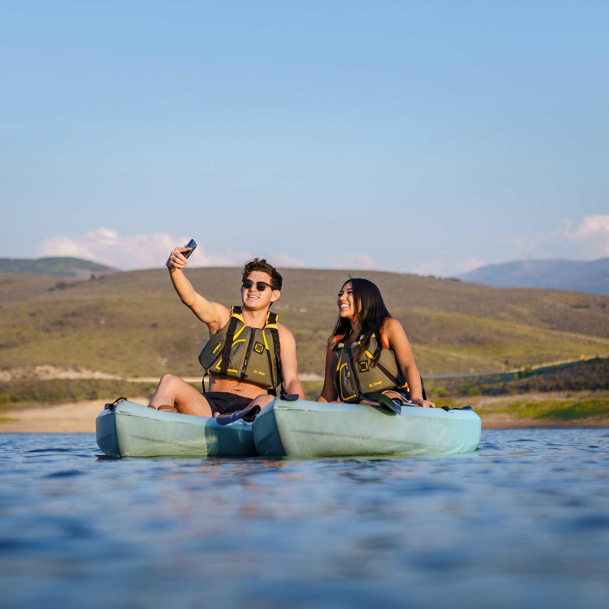 Lifetime Tamarack Angler 10 ft Sit-On-Top Fishing Kayak with Paddle, Arctic Fusion, 2 Pack (91144)