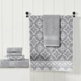 thumbnail image 2 of Modern Threads Charlize 6-Piece Cotton Bath Towel Set, Stone, 2 of 5