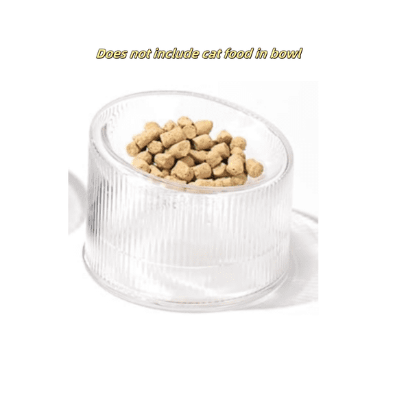 This glass tall bowl is specifically designed for cats, suitable for holding cat food and water. It's easy to clean and features a stylish, minimalist design.