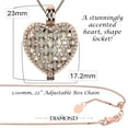 thumbnail image 5 of Nana Heart of Hearts Birthstone Adult Female Locket Pendant, Sterling Silver & Mother of Pearl, W/ a 22" Adj Box Chain, Rose - August, 5 of 7