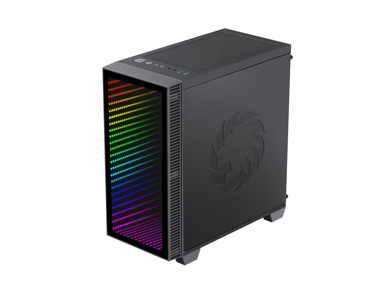 NeweggBusiness - Open Box: GAMEMAX Abyss TR Black Steel / Tempered Glass  ATX Full Tower Gaming Computer Case w/ 1 x 120mm ARGB LED Fan x Rear  (Pre-Installed)