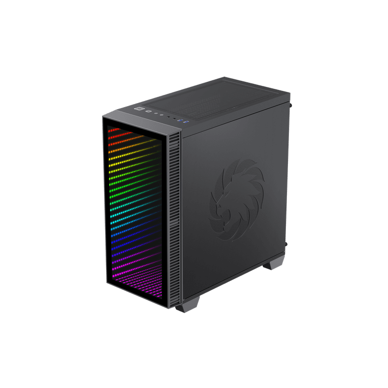 Gamemax Mini Abyss USB3.0 Micro ATX Tower Tempered Glass Gaming Computer  Case w/ 1 x 120mm ARGB LED Fan x Rear (Pre-Installed) 