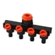 thumbnail image 1 of Adaptador divisor de manguera de jardín, conector de manguera de agua de 4 vías, rosca hembra, color negro, 1 of 7
