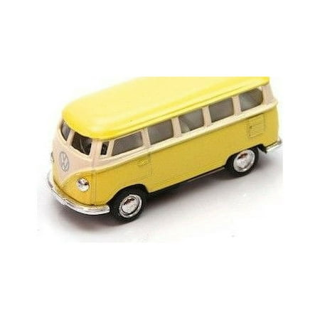 2.5" Kinsmart 1962 VW Volkswagen Bus Diecast Model Toy Car 1:64 Pastel Yellow