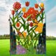 thumbnail image 2 of Panel de Cercado Artificiale Mariposa de Hierba de Hierro Forjado de Privacidad Decoración Patio Jardín Estacas CUTICAT Decoraciones de valla de patio, 2 of 7
