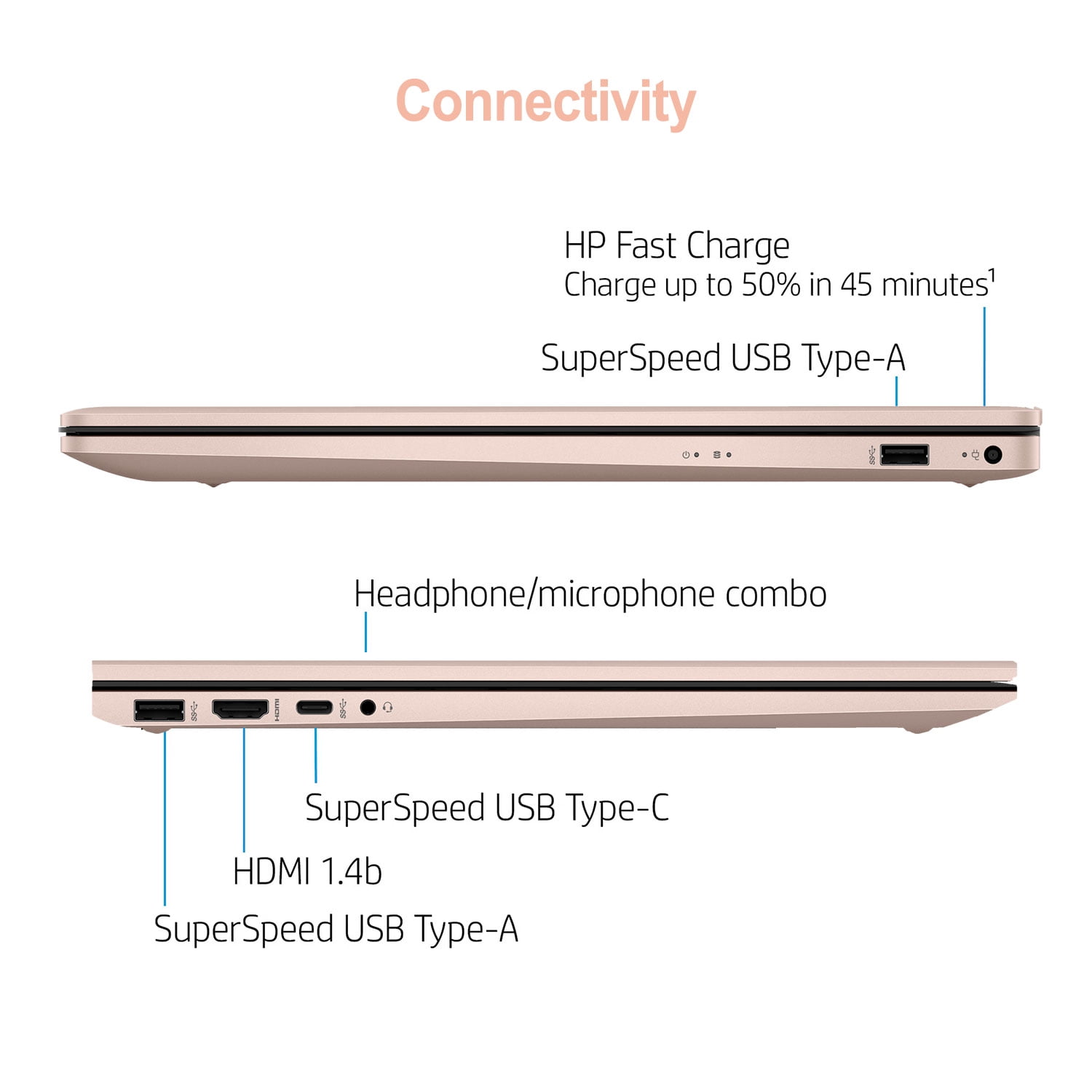 HP 17.3" Laptop, 17.3" HD+ Touchscreen, Intel Core i7-1355U, 16GB RAM, 1TB SSD, W11H, Rose Gold