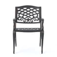 thumbnail image 4 of Christopher Knight Home Sarasota Aluminum Outdoor Chair by  (Set of 2) Hammered Bronze, 4 of 5