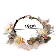 thumbnail image 2 of Diadema de flores estilo bohemio, corona de flores, corona, halo, tocado con cinta, para bodas, festivales y fiestas, 2 of 5