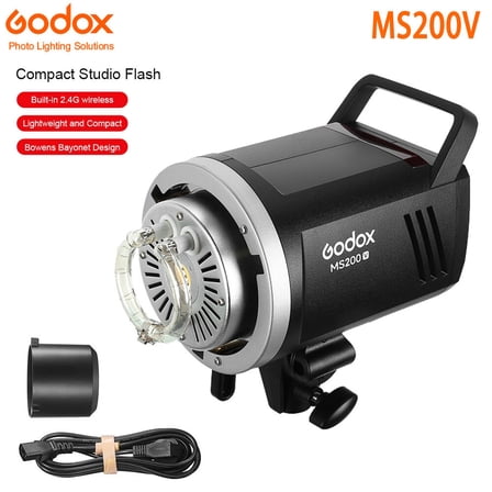 US Godox MS200V 2.4G Wireless Bowens Studio Compact Flash Light Strobe Monolight