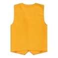 thumbnail image 4 of Nyeemya Unisex Kids Volunteer Activity Vest Button Up Waistcoat Boys Girls Waiter Bartender Uniform Yellow M/11, 4 of 5