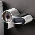 thumbnail image 1 of Wall Mount Toilet Paper Holder Phone Holder Storage Box Self-Adhesive Multifunctional Paper Holder Bathroom Stand, 1 of 5