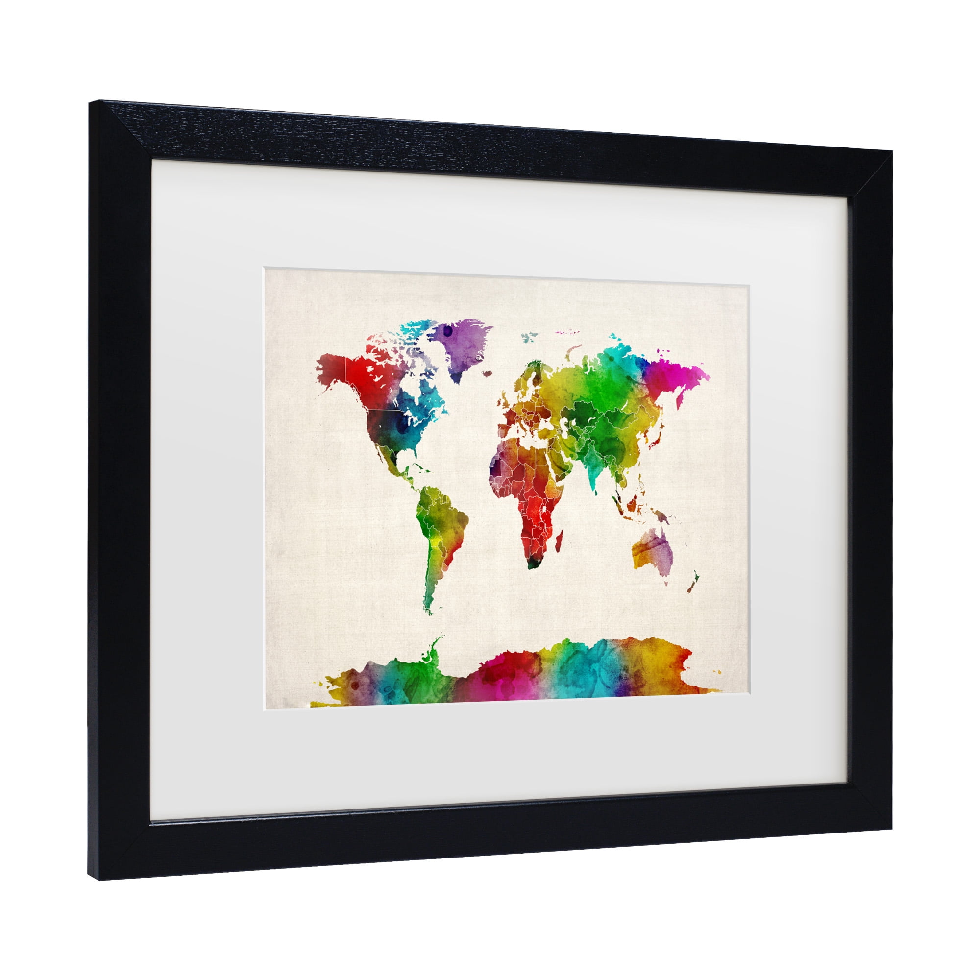 Trademark Fine Art 'Watercolor World Map II' Canvas Art by Michael Tompsett