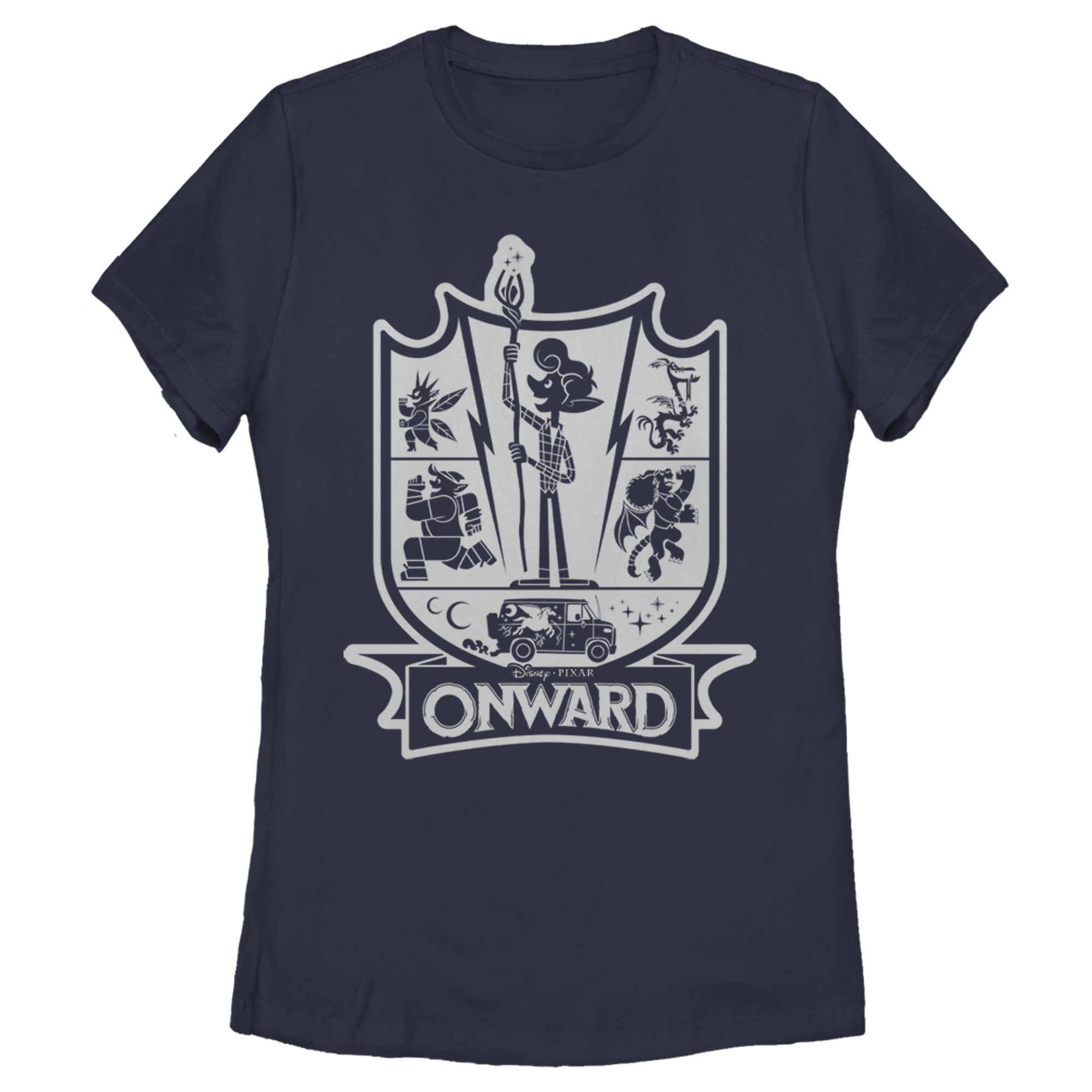 Women's Onward Character Icon Crest T-Shirt Navy Blue Medium