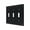 Black, variant on Deltana Swp4763 Contemporary Metal Finish 6.5" W 3 Gang Triple Toggle Switch Wall Plate -