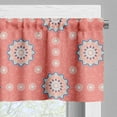 thumbnail image 5 of Ambesonne Moroccan Valance & Curtain, Floral Framework Ornate, 55"x24", Coral Peach Blue, 5 of 6
