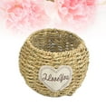 thumbnail image 6 of Round Willow Wicker Basket Portable Flower Planter Rattan Vase Container, Pastoral Style, 12x11cm, No Handle, 6 of 7