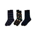 thumbnail image 3 of MeMoi Men's 3 Pair Pack Novelty Happy Birthday Crew Socks - Mens - Male, 10-13, Gray-Black, 3 of 3