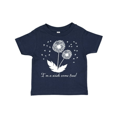 

Inktastic I m a Wish Come True Dandelion in White Gift Toddler Boy or Toddler Girl T-Shirt