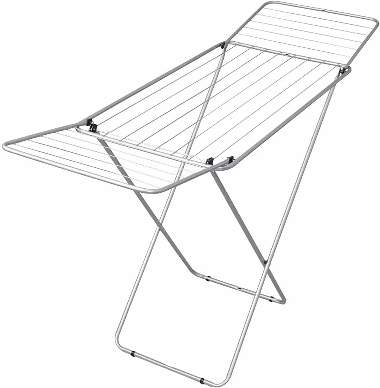 Folding Clothes Drying Rack with 2 Extra FoldOut Sections for Drying