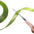 thumbnail image 3 of Cinta verde navideña, cinta de poliéster de doble cara de 10 mm, tela gruesa, cinta de raso verde militar para envolver regalos, globos, proyecto de costura de bricolaje, 3 of 5