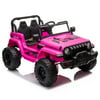 Kshioe 12V Ride On Truck Remote Control Electric Car, Kids Toddler Toy Vehicle Pink