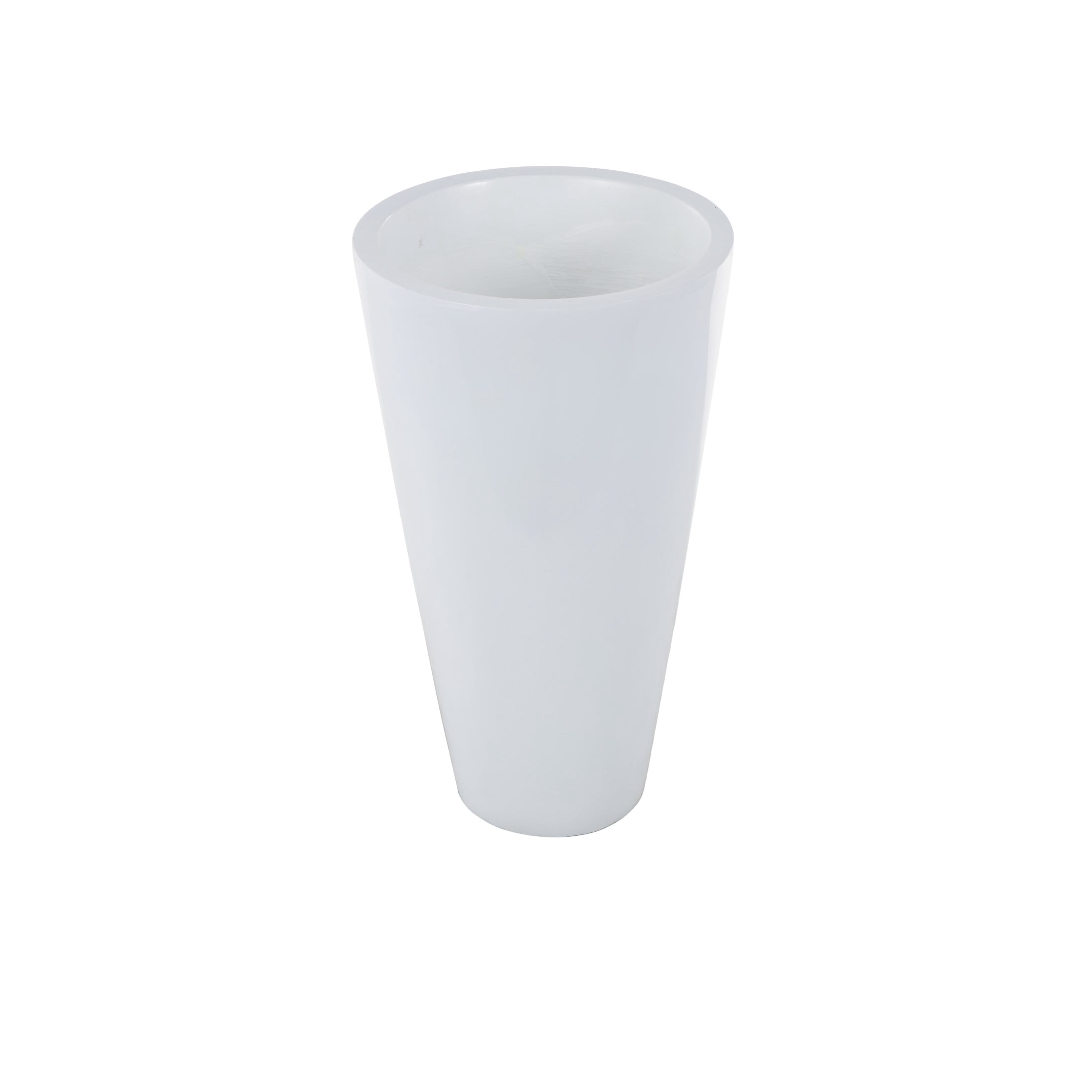 DecMode 24" White Fiberglass Vase