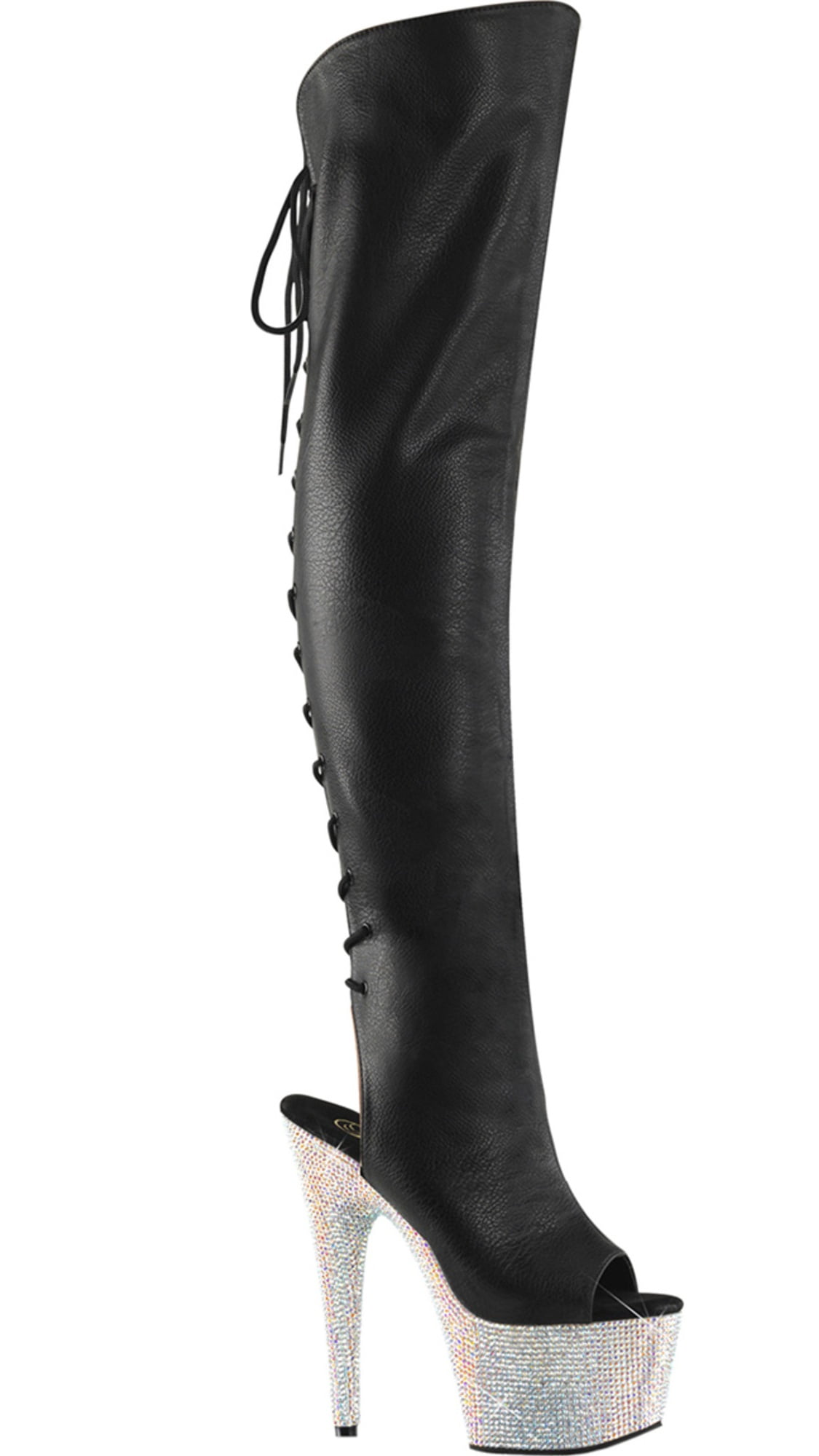 pleaser rhinestone boots
