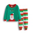 thumbnail image 1 of Conjunto de pijamas 100% de algodón para niños y niñas, ropa de dormir de 2 piezas con dibujos animados, Tops y pantalones, ropa de Navidad, 1 of 4