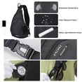 thumbnail image 4 of Sling Bag mixi Sling Bag para hombre, mochila unisex de 19 pulgadas, negra, 4 of 5
