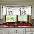 thumbnail image 3 of Yayeee Kitchen Curtains Tier Set of 2 Light Filtering 57"x36" Over Sink Window Panels, Beige Chubby Cat, 3 of 7