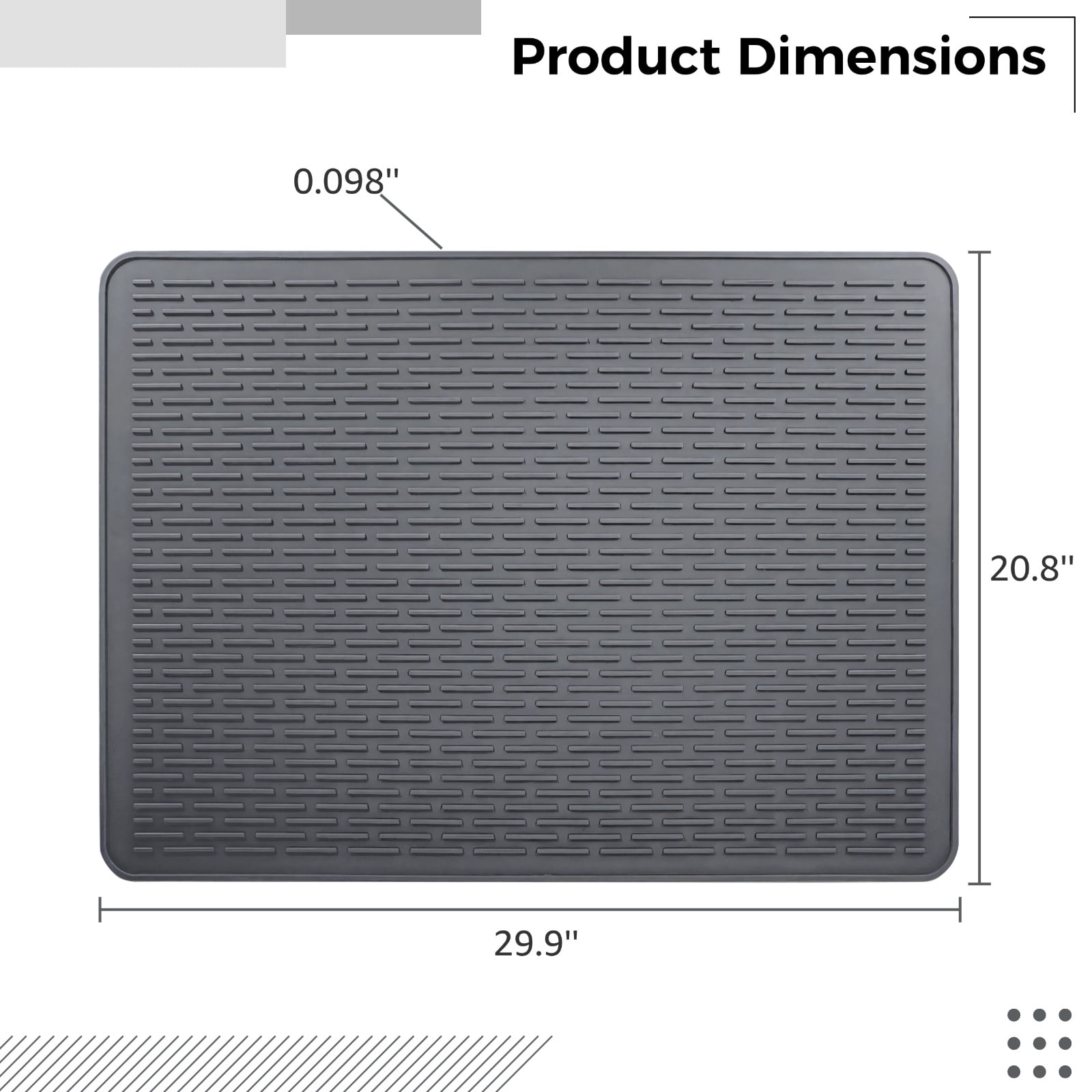 Silicone Stove Top Protector Mat for Electric Range, Non Slip Heat Resistant Cooktop Cover with Grooved Surface, Kitchen Counter Gap Guard for Glass Ceramic