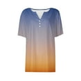 thumbnail image 4 of Soki T-Shirts pour Filles Dégradé T-Shirt Manches Courtes Hauts T-Shirt Col en V Tee 3-14 Ans, 4 of 5