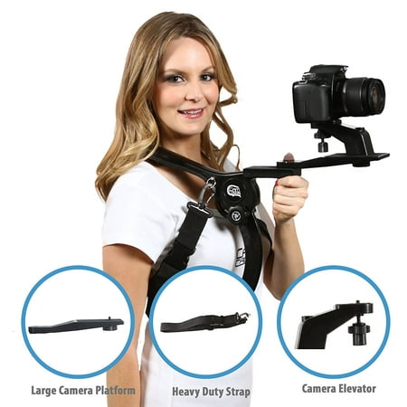 Cam Caddie Scorpion EX Hands Free Shoulder Support Rig / Mount Compatible with Canon, Nikon, Sony, Panasonic / Lumix Style DSLR Camcorder or Video