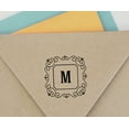 thumbnail image 4 of Printtoo Alphabet M Monogram Initial Square Swirl Border Self Inking Rubber Stamp Office Stationary, 4 of 7